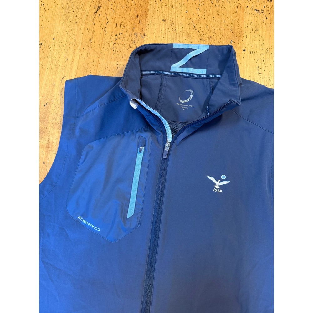 Zero Restriction Golf Vest Size XL Mens Navy Blue Full Zip Performance Outerwear - Picture 2 of 9